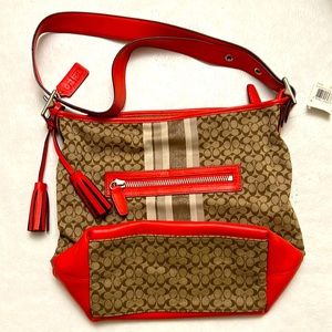 New Coach 19918 Legacy Signature Stripe Duffle 
100% original & authentic